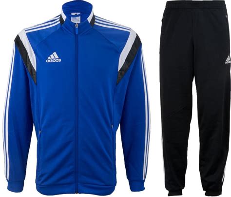 adidas pak blauw wit|Trainingspakken Sale .